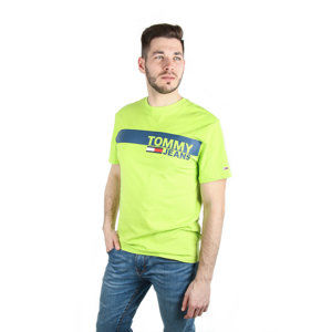 Tommy Hilfiger pánské limetkové tričko Essential - XL (300)